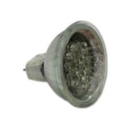 Λάμπα led MR11 0,8W 12V DC ντιμαριζόμενη πράσινο με κάλυμμα δέσμης 30°