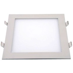 Led panel slim φωτιστικό χωνευτό 20W λευκό τετράγωνο ενδιάμεσο λευκό φως 4000k 230V 90lm/W