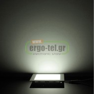 Led panel γκρι τετράγωνο χωνευτό 20W 230V 6000k ψυχρό λευκό φως 120° 1800lm