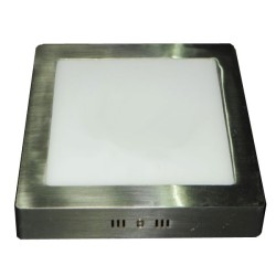 Led panel νίκελ ματ τετράγωνο εξωτερικό 20W 230V 6000k ψυχρό λευκό φως 120° 1800lm