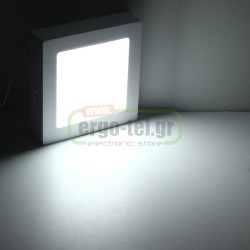 Led panel νίκελ ματ τετράγωνο εξωτερικό 20W 230V 6000k ψυχρό λευκό φως 120° 1800lm