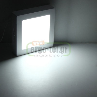 Led panel νίκελ ματ τετράγωνο εξωτερικό 20W 230V 6000k ψυχρό λευκό φως 120° 1800lm
