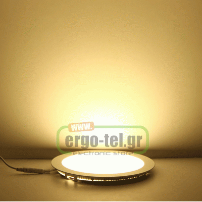 Led panel απόχρωση ξύλου στρογγυλό χωνευτό 3W 230V 3000k θερμό λευκό φως 120° 250lm Led panel απόχρωση ξύλου στρογγυλό χωνευτό 3W 230V 3000k θερμό λευκό φως 120° 250lm