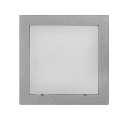 Led φωτιστικό επίτοιχο τετράγωνο 91x91mm γκρι 1W 230V θερμό φως στεγανό IP54