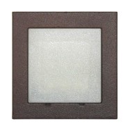 Led φωτιστικό επίτοιχο τετράγωνο 71x71mm σαγρέ σκουριά 0.6W 230V ψυχρό φως στεγανό IP54