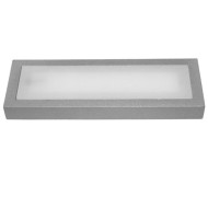 Led φωτιστικό επίτοιχο ορθογώνιο 180x60mm γκρι 1.3W 230V ψυχρό φως στεγανό IP54