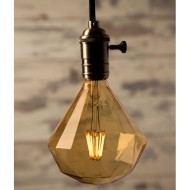Λάμπα led διακοσμητική διαμάντι μελί E27 6W 230V ντιμαριζόμενη 2700k θερμό λευκό φως 590lm Λάμπα led διακοσμητική διαμάντι μελί E27 6W 230V ντιμαριζόμενη 2700k θερμό λευκό φως 590lm