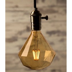 Λάμπα led διακοσμητική διαμάντι μελί E27 6W 230V ντιμαριζόμενη 2700k θερμό λευκό φως 590lm