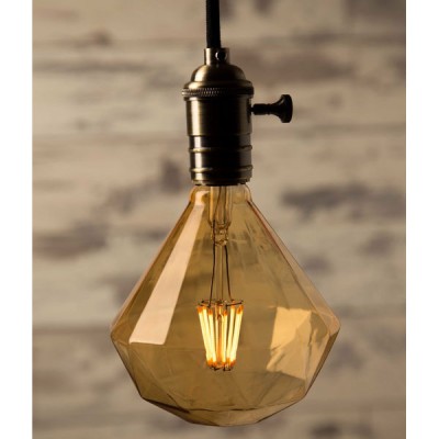 Λάμπα led διακοσμητική διαμάντι μελί E27 6W 230V ντιμαριζόμενη 2700k θερμό λευκό φως 590lm
