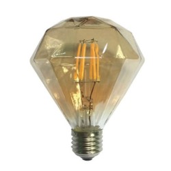 Λάμπα led διακοσμητική διαμάντι μελί E27 6W 230V ντιμαριζόμενη 2700k θερμό λευκό φως 590lm