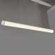 Led κρεμαστό γραμμικό φωτιστικό αλουμινίου ασημί κυλινδρικό 36W 3000K θερμό φως 2800Lm