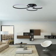 Φωτιστικό οροφής LED SEVILLA LEGGENDA 89W 220-240V AC 8900lm μαύρο από αλουμίνιο με 3 επιλογές χρώματος Φωτιστικό οροφής LED SEVILLA LEGGENDA 89W 220-240V AC 8900lm μαύρο από αλουμίνιο με 3 επιλογές χρώματος