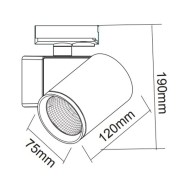 Σποτ ράγας LED LISOR 20W θερμό φως 3000k 230V AC 2000lm 38° μαύρο 2 καλωδίων 30000h Σποτ ράγας LED LISOR 20W θερμό φως 3000k 230V AC 2000lm 38° μαύρο 2 καλωδίων 30000h