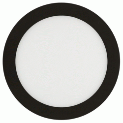 Led panel στρογγυλό μαύρο χωνευτό 20W 230V 4000k ενδιάμεσο λευκό φως 120° 1700lm