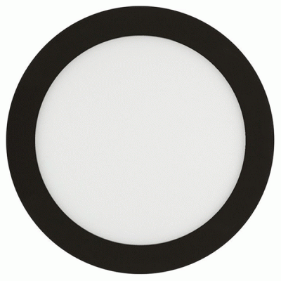 Led panel στρογγυλό μαύρο χωνευτό 3W 230V 6000k ψυχρό λευκό φως 120° 270lm