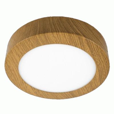 Led panel απόχρωση ξύλου στρογγυλό εξωτερικό 20W 230V 4000k ενδιάμεσο λευκό φως 120° 1700lm