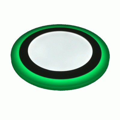 Led panel λευκό στρογγυλό χωνευτό με 3 επιλογές πράσινου & λευκού φωτός 24W 230V 1900lm