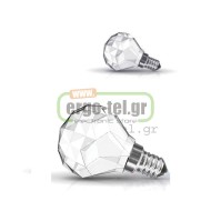 Λάμπα διακοσμητική led Crystal E14 3W 230V 3000k θερμό λευκό φως 300 lumen 25000h
