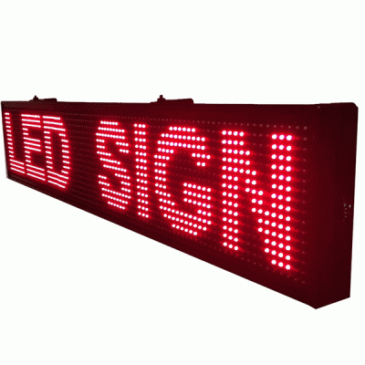 Ηλεκτρονική επιγραφή LED μονής όψης 64cmx32cm αδιάβροχη Ελληνικής κατασκεύης κόκκινο χρώμα