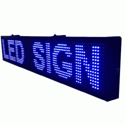 Ηλεκτρονική επιγραφή LED μονής όψης 64cmx32cm αδιάβροχη Ελληνικής κατασκεύης μπλε χρώμα