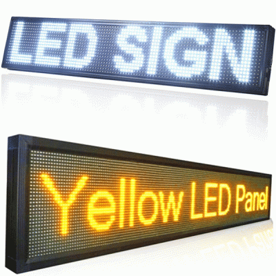 Ηλεκτρονική επιγραφή LED διπλής όψης 64cmx32cm αδιάβροχη Ελληνικής κατασκεύης άσπρο χρώμα
