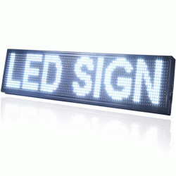 Ηλεκτρονική επιγραφή LED διπλής όψης 64cmx32cm αδιάβροχη Ελληνικής κατασκεύης άσπρο χρώμα
