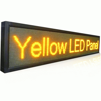 Ηλεκτρονική επιγραφή LED μονής όψης 96cmx96cm αδιάβροχη Ελληνικής κατασκεύης κίτρινο χρώμα