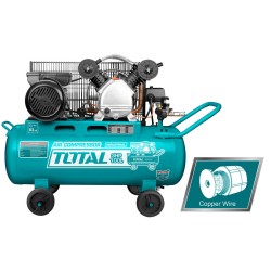 Αεροσυμπιεστής ιμάντα TOTAL TC2301006 100Lit με 2 κεφαλές και κινητήρα χαμηλού θορύβου