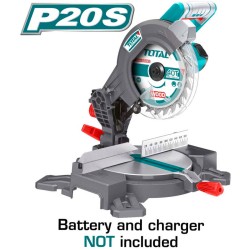 Δισκοπρίονο πάγκου μπαταρίας λιθίου TOTAL TMS2001 20V με 3000 rpm/min στροφές χωρίς φορτίο Δισκοπρίονο πάγκου μπαταρίας λιθίου TOTAL TMS2001 20V με 3000 rpm/min στροφές χωρίς φορτίο