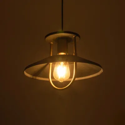GloboStar® BILLA 203-0042 Vintage Κρεμαστό Φωτιστικό Καμπάνα Μονόφωτο 1 x E27 IP20 Μαύρο με Χρυσό Μέταλλο - M30.5 x Π30.5 x Υ70cm