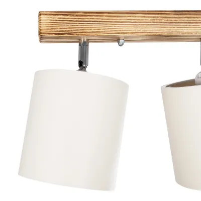 Vintage τρίφωτο φωτιστικό οροφής CUP με 3 ντουί E27 AC 220-240V IP20 λευκό-μπεζ 60x14x26cm