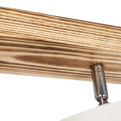 Vintage τρίφωτο φωτιστικό οροφής CUP με 3 ντουί E27 AC 220-240V IP20 λευκό-μπεζ 60x14x26cm