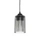 GloboStar® TORUS 203-0063 Μοντέρνο Κρεμαστό Φωτιστικό Καμπάνα Μονόφωτο 1 x E27 IP20 Μαύρο Πλαστικό - Μ10 x Π10 x Υ77cm
