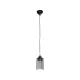 GloboStar® TORUS 203-0063 Μοντέρνο Κρεμαστό Φωτιστικό Καμπάνα Μονόφωτο 1 x E27 IP20 Μαύρο Πλαστικό - Μ10 x Π10 x Υ77cm