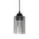 GloboStar® TORUS 203-0063 Μοντέρνο Κρεμαστό Φωτιστικό Καμπάνα Μονόφωτο 1 x E27 IP20 Μαύρο Πλαστικό - Μ10 x Π10 x Υ77cm