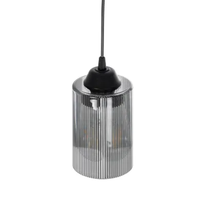 GloboStar® TORUS 203-0063 Μοντέρνο Κρεμαστό Φωτιστικό Καμπάνα Μονόφωτο 1 x E27 IP20 Μαύρο Πλαστικό - Μ10 x Π10 x Υ77cm