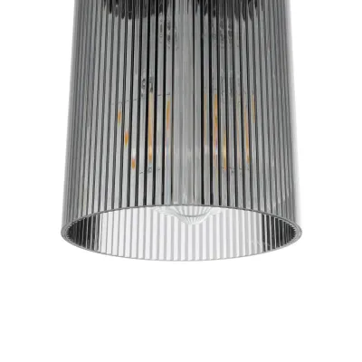 GloboStar® TORUS 203-0063 Μοντέρνο Κρεμαστό Φωτιστικό Καμπάνα Μονόφωτο 1 x E27 IP20 Μαύρο Πλαστικό - Μ10 x Π10 x Υ77cm
