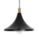 GloboStar® BELFRY 203-0077 Μοντέρνο Κρεμαστό Φωτιστικό Καμπάνα Μονόφωτο 1 x E27 IP20 Μαύρο & Χρυσό Πλαστικό - Μ29.5 x Π29.5 x Υ22cm