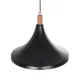 GloboStar® BELFRY 203-0077 Μοντέρνο Κρεμαστό Φωτιστικό Καμπάνα Μονόφωτο 1 x E27 IP20 Μαύρο & Χρυσό Πλαστικό - Μ29.5 x Π29.5 x Υ22cm