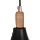 GloboStar® BELFRY 203-0077 Μοντέρνο Κρεμαστό Φωτιστικό Καμπάνα Μονόφωτο 1 x E27 IP20 Μαύρο & Χρυσό Πλαστικό - Μ29.5 x Π29.5 x Υ22cm