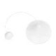 GloboStar® BELFRY 203-0079 Μοντέρνο Κρεμαστό Φωτιστικό Καμπάνα Μονόφωτο 1 x E27 IP20 Λεύκο Πλαστικό - Μ29.5 x Π29.5 x Υ90cm