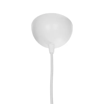 GloboStar® BELFRY 203-0079 Μοντέρνο Κρεμαστό Φωτιστικό Καμπάνα Μονόφωτο 1 x E27 IP20 Λεύκο Πλαστικό - Μ29.5 x Π29.5 x Υ90cm