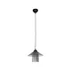 GloboStar® Promo 203-0089 Μοντέρνο Κρεμαστό Φωτιστικό Καμπάνα Μονόφωτο 1 x E27 IP20 Μαύρο Πλαστικό - Μ25.5 x Π25.5 x Υ90cm