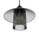 GloboStar® Promo 203-0089 Μοντέρνο Κρεμαστό Φωτιστικό Καμπάνα Μονόφωτο 1 x E27 IP20 Μαύρο Πλαστικό - Μ25.5 x Π25.5 x Υ90cm