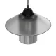 GloboStar® Promo 203-0089 Μοντέρνο Κρεμαστό Φωτιστικό Καμπάνα Μονόφωτο 1 x E27 IP20 Μαύρο Πλαστικό - Μ25.5 x Π25.5 x Υ90cm