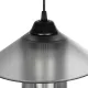 GloboStar® Promo 203-0089 Μοντέρνο Κρεμαστό Φωτιστικό Καμπάνα Μονόφωτο 1 x E27 IP20 Μαύρο Πλαστικό - Μ25.5 x Π25.5 x Υ90cm