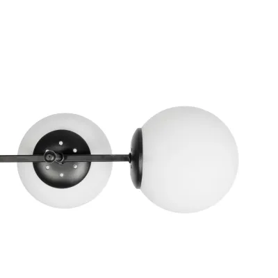 Μοντέρνο πολύφωτο οροφής GLOBUS με 4 ντουί E27 AC 220-240V IP20 λευκό-μαύρο 70x34x15cm