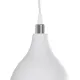 GloboStar® RADE 203-0126 Μοντέρνο Κρεμαστό Φωτιστικό Καμπάνα Μονόφωτο 1 x E27 IP20 Λευκό με Ασημί Πλαστικό - Μ17.5 x Π17.5 x Υ56cm