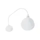 GloboStar® RADE 203-0126 Μοντέρνο Κρεμαστό Φωτιστικό Καμπάνα Μονόφωτο 1 x E27 IP20 Λευκό με Ασημί Πλαστικό - Μ17.5 x Π17.5 x Υ56cm