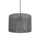 GloboStar® CLAIRIE 203-0136 Μοντέρνο Κρεμαστό Φωτιστικό Καπέλο Μονόφωτο 1 x E27 IP20 Μαύρο Ύφασμα - Μ30 x Π30 x Υ93cm